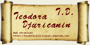 Teodora Đuričanin vizit kartica